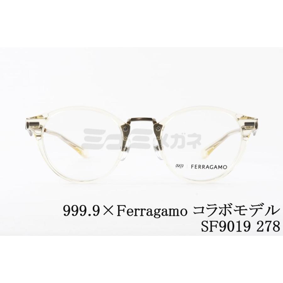 ファルネーゼ　専用 999.9（フォーナインズ） 999.9×Ferragamo クリア メガネ SF9019 278