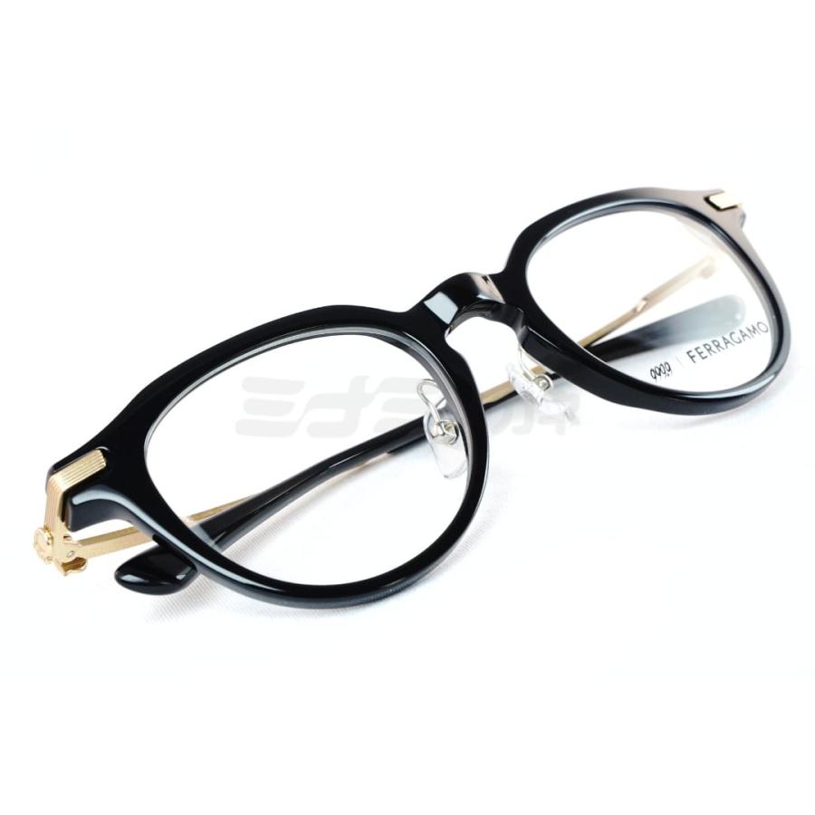 999.9×Ferragamo メガネ SF9020 001 コラボモデル アジアンフィット クラウンパント 眼鏡 オシャレ ブランド フォーナインズ フェラガモ 鯖江 日本製 正規品の画像