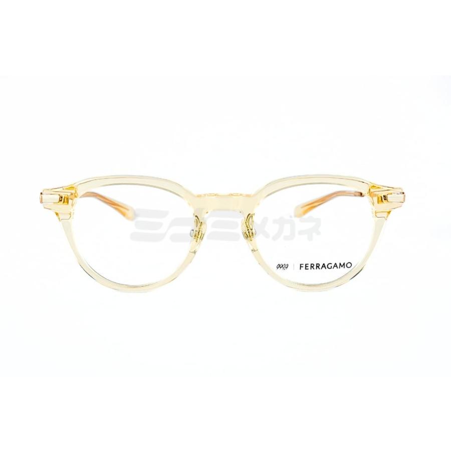 999.9×Ferragamo メガネ SF9020 278 コラボモデル アジアンフィット クラウンパント 眼鏡 オシャレ ブランド フォーナインズ フェラガモ 鯖江 日本製 正規品の画像