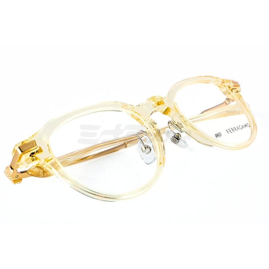 999.9×Ferragamo メガネ SF9020 278 コラボモデル アジアンフィット クラウンパント 眼鏡 オシャレ ブランド フォーナインズ フェラガモ 鯖江 日本製 正規品の画像