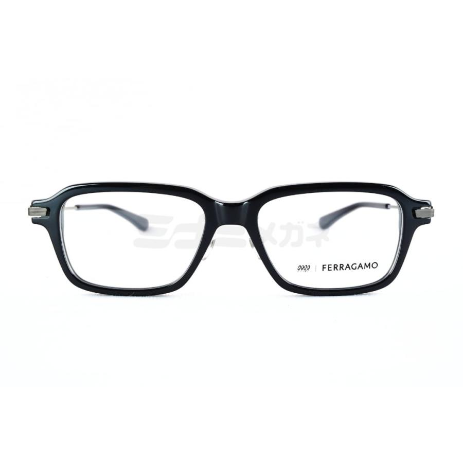 999.9×Ferragamo メガネ SF9021 001 コラボモデル アジアンフィット スクエア 眼鏡 オシャレ ブランド フォーナインズ フェラガモ 鯖江 日本製 正規品の画像