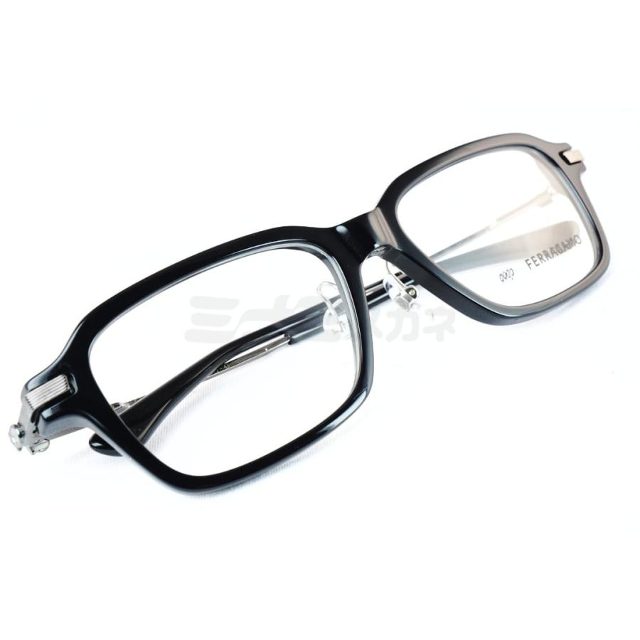 999.9×Ferragamo メガネ SF9021 001 コラボモデル アジアンフィット スクエア 眼鏡 オシャレ ブランド フォーナインズ フェラガモ 鯖江 日本製 正規品の画像