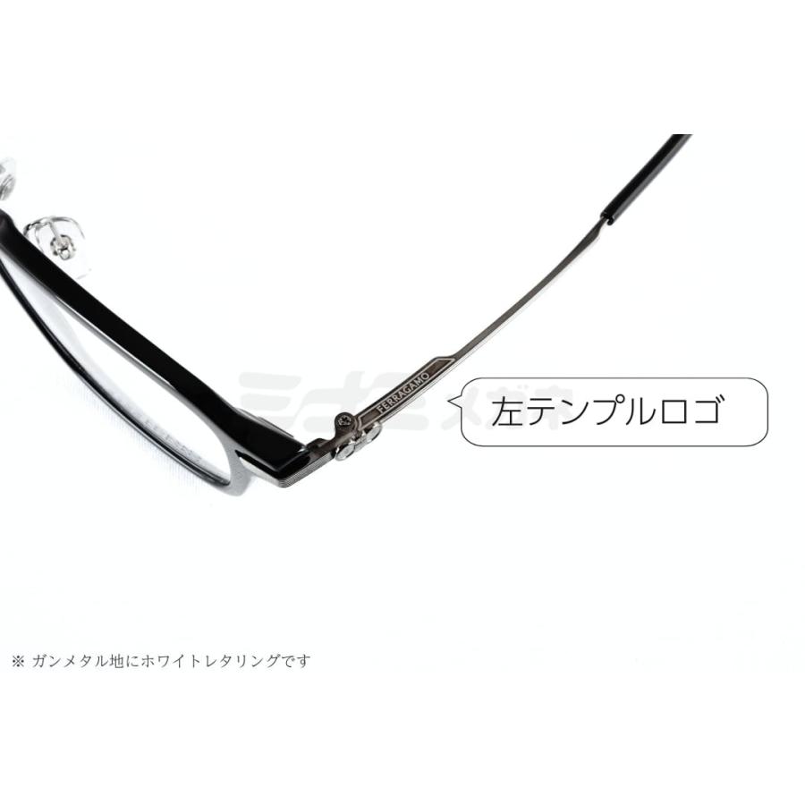 999.9×Ferragamo メガネ SF9021 001 コラボモデル アジアンフィット スクエア 眼鏡 オシャレ ブランド フォーナインズ フェラガモ 鯖江 日本製 正規品の画像