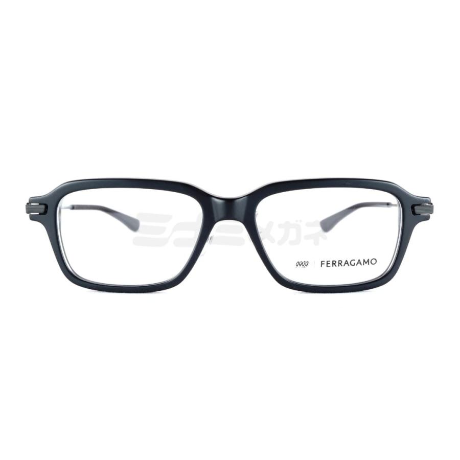 999.9×Ferragamo メガネ SF9021 002 コラボモデル アジアンフィット スクエア 眼鏡 オシャレ ブランド フォーナインズ フェラガモ 鯖江 日本製 正規品の画像