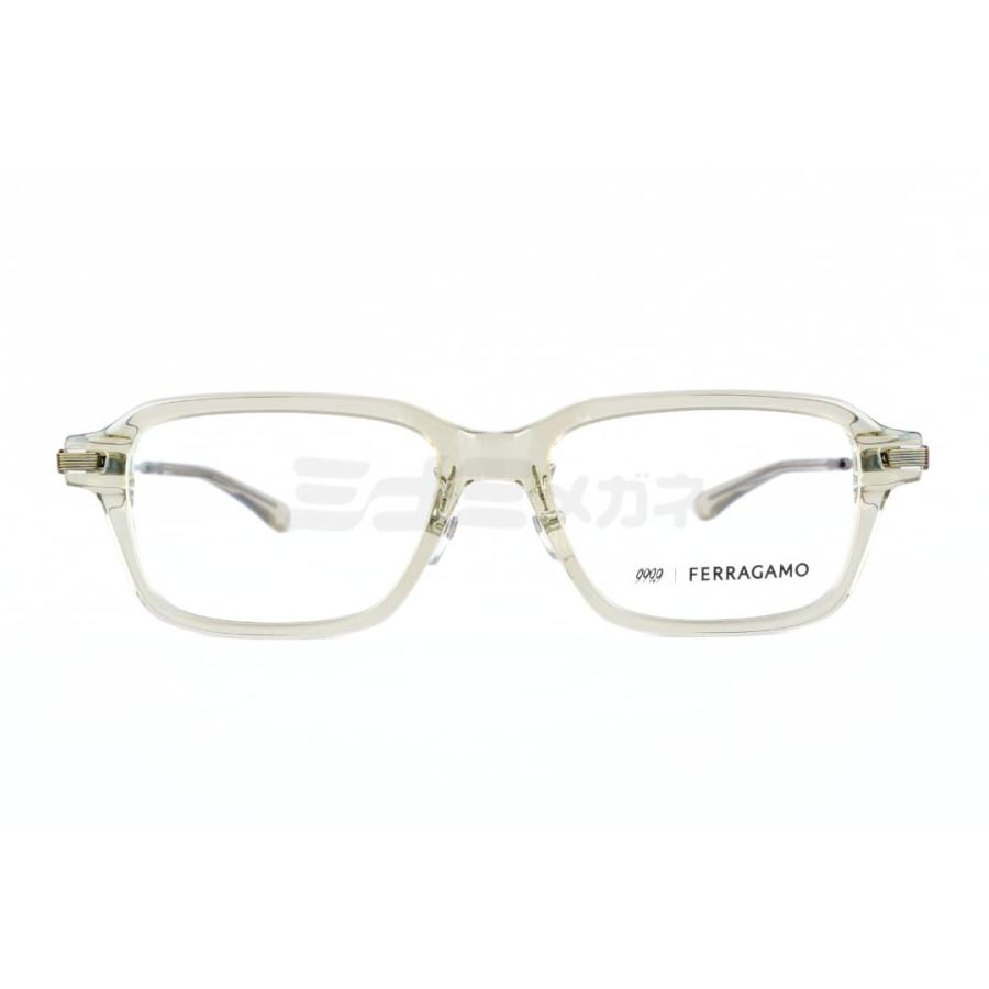 999.9×Ferragamo メガネ SF9021 254 コラボモデル アジアンフィット スクエア 眼鏡 オシャレ ブランド フォーナインズ フェラガモ 鯖江 日本製 正規品の画像