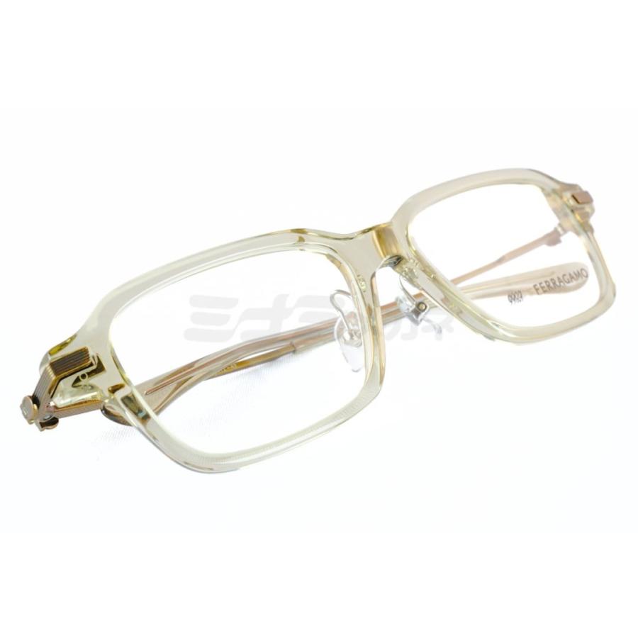 999.9×Ferragamo メガネ SF9021 254 コラボモデル アジアンフィット スクエア 眼鏡 オシャレ ブランド フォーナインズ フェラガモ 鯖江 日本製 正規品の画像