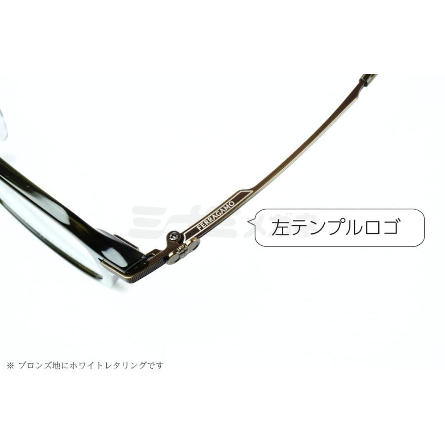 999.9×Ferragamo メガネ SF9021 314 コラボモデル アジアンフィット スクエア 眼鏡 オシャレ ブランド フォーナインズ フェラガモ 鯖江 日本製 正規品の画像