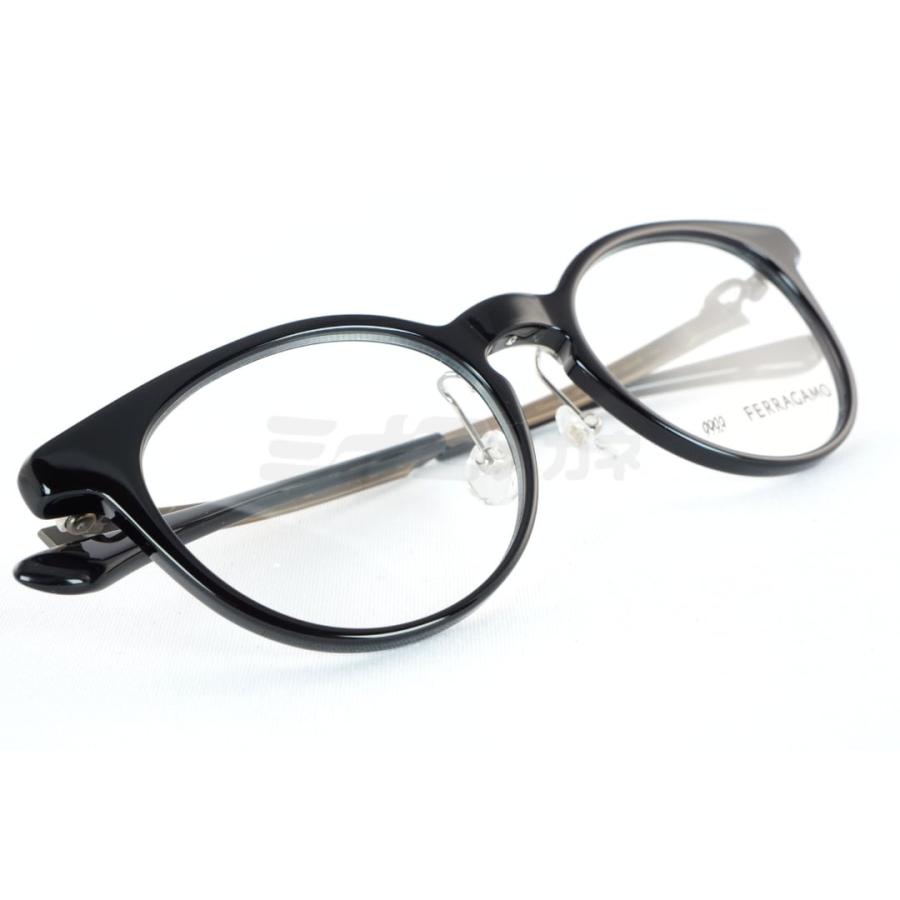 999.9×FERRAGAMO メガネ SF9023 001 コラボモデル アジアンフィット ボストン 眼鏡 オシャレ ブランド フォーナインズ フェラガモ 鯖江 日本製 正規品の画像