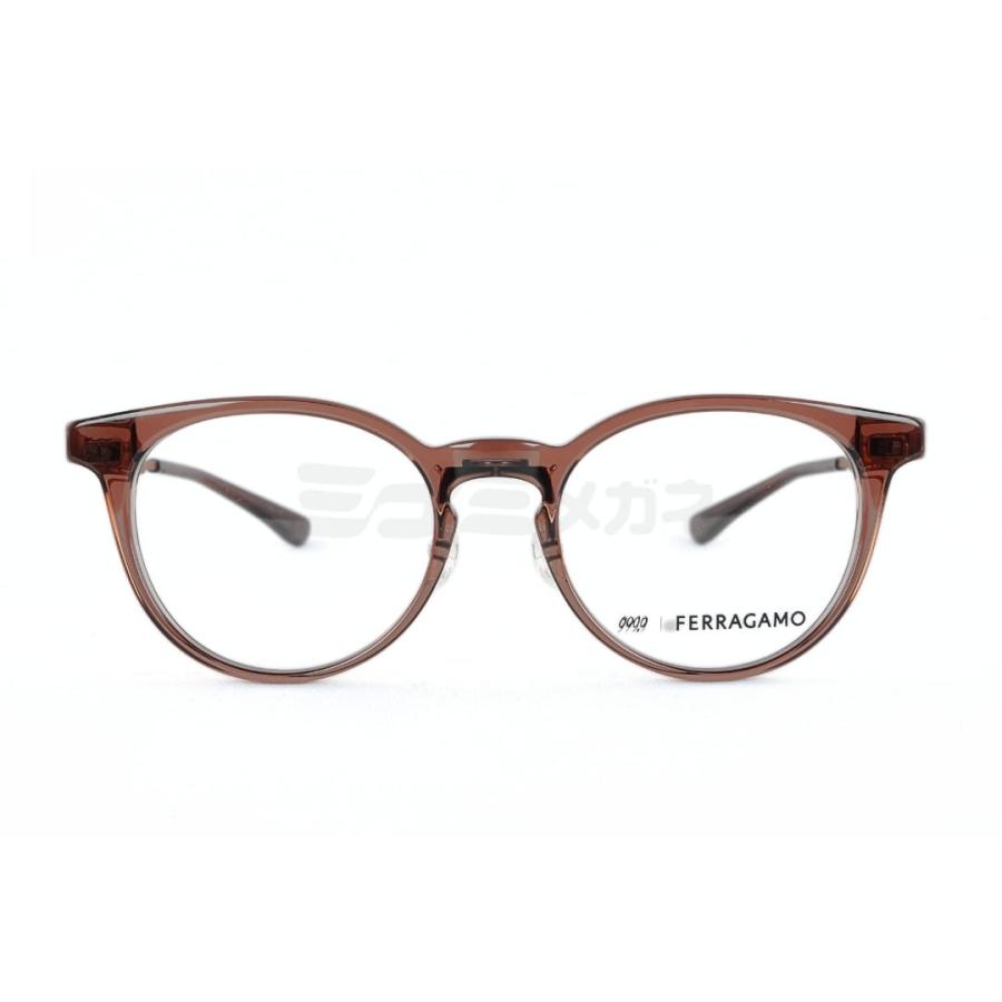 999.9×FERRAGAMO メガネ SF9023 601 コラボモデル アジアンフィット ボストン 眼鏡 オシャレ ブランド フォーナインズ フェラガモ 鯖江 日本製 正規品の画像