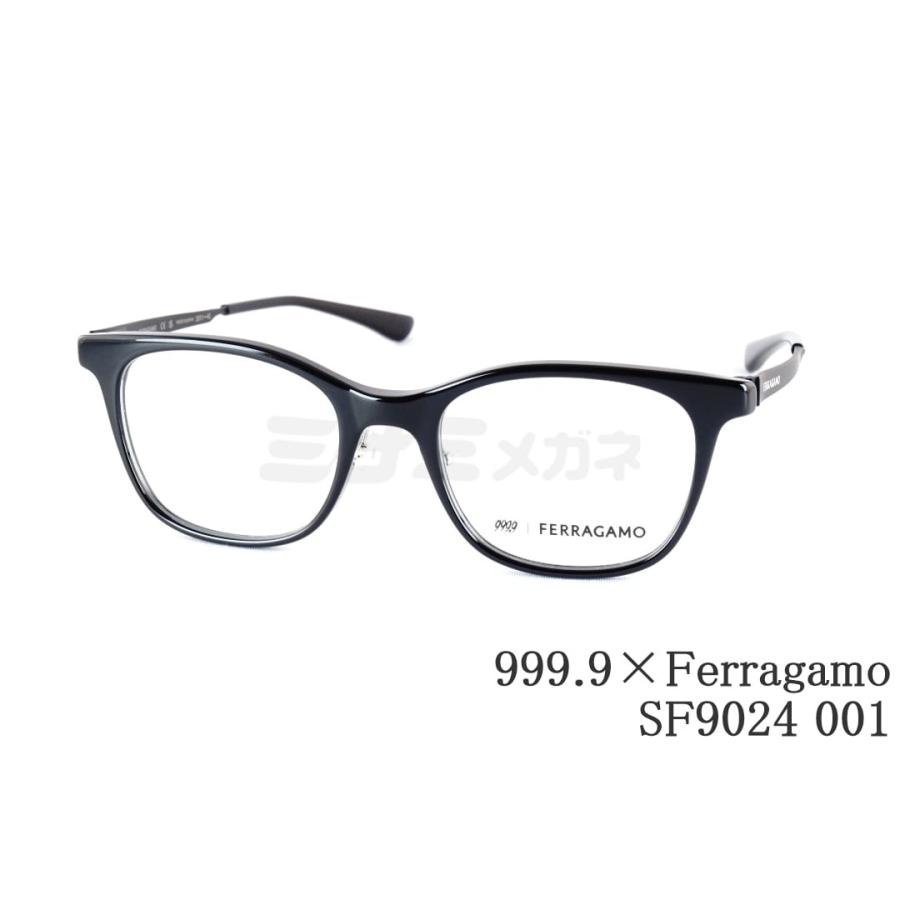 999.9（フォーナインズ） 999.9×Ferragamo メガネ SF9024 001 コラボ