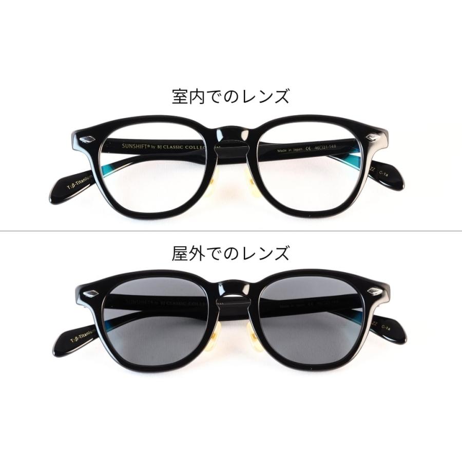 BJ CLASSIC 調光 サングラス SUNSHIFT S-JAZZ C-1a ウエリントン 鯖江 日本製 BJクラシック 正規品の画像