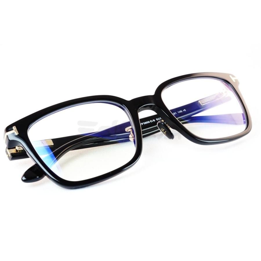 TOM FORD EYEWEAR ブルーライト カット TF5859-D-B ECO 001 スクエア