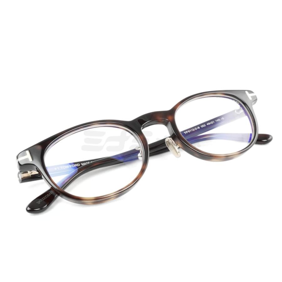 TOM FORD ブルーライトカット TF6112-D-B 052 オーバル メンズ レディース 眼鏡 アジアンフィット メガネ トムフォードの画像