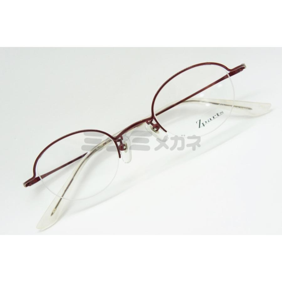 Zparts 眼鏡　Z-108 Col.BRIP ハーフリム正規品　本皮ケース付 Zparts メガネ Z-108 Col.BRIP ハーフリム ナイロール 半リム