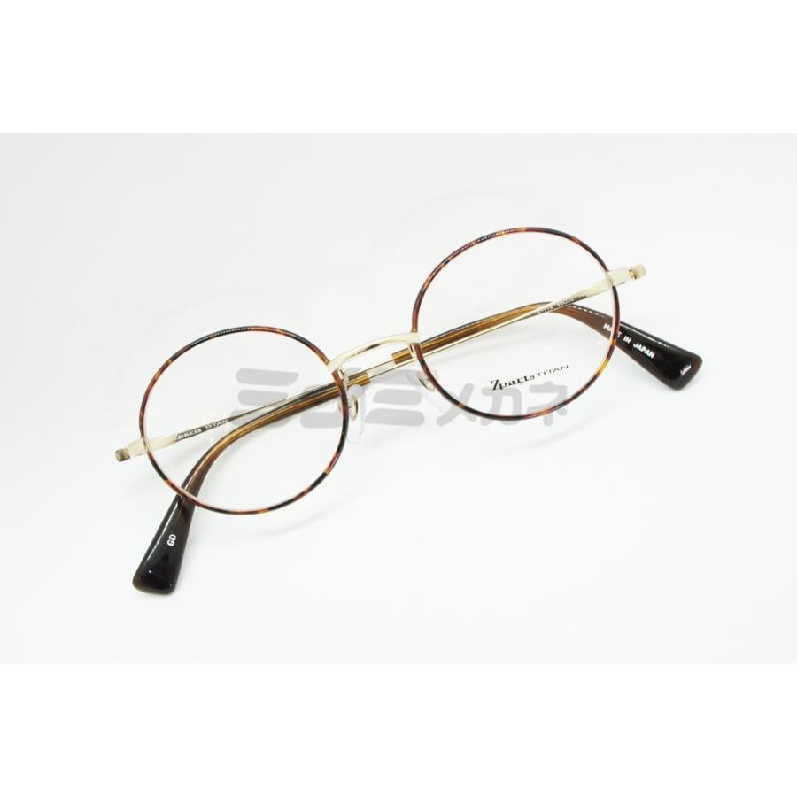 Zparts セル巻き メガネ Z-116 Col.GD ラウンド 丸メガネ クラシカル
