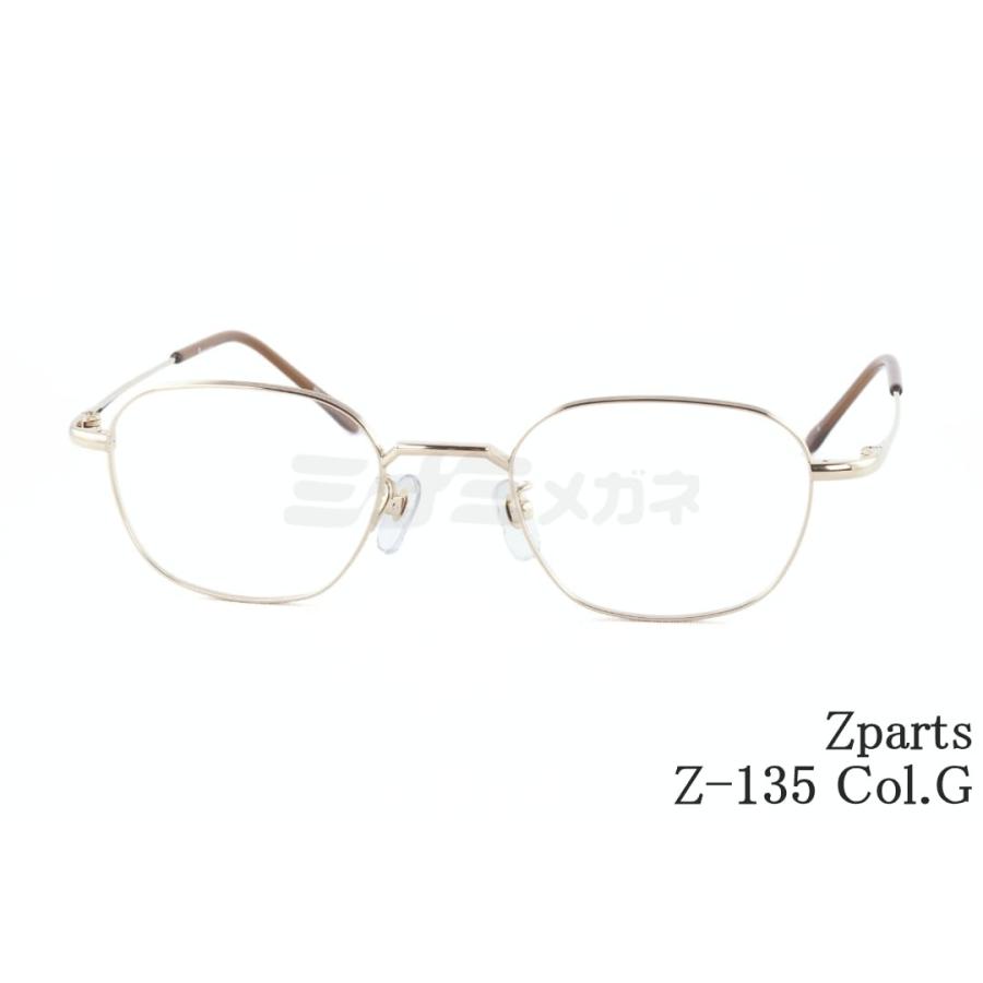 Zparts メガネ Z-135 Col.G スクエア メンズ レディース 眼鏡 おしゃれ 