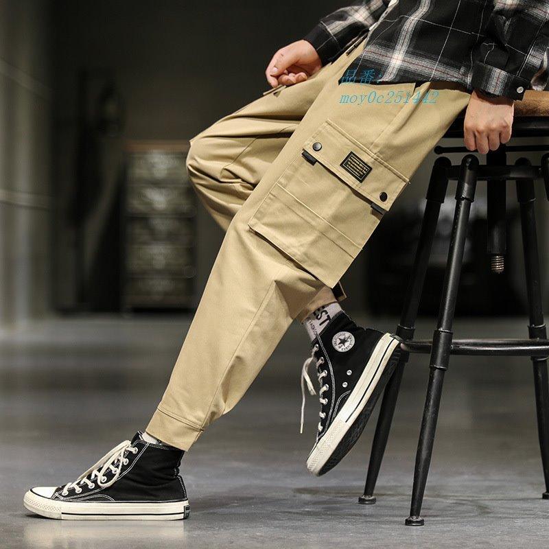 カーゴパンツ テーパードパンツ メンズ 無地 カーゴパンツ サルエルパンツ ストリートファッションスポーツ ゆったり カジュアル 注目のブランド
