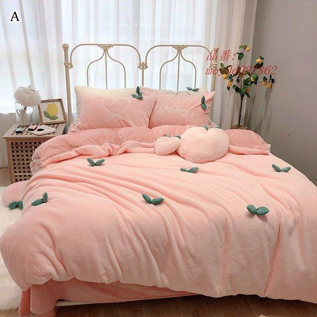 最安値挑戦 ベッドカバー グレー ベッド用品 6色 モコモコ 冬 あったか 厚手 起毛 寝具カバーセット 布団カバー 4点セット 布団カバー 3点 セット ふわふわ ピンク イエロー 布団セット カラー B Michiganestateplanning Com