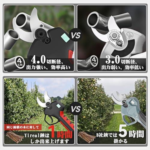 電動剪定バサミ 【山本造園会社監修】剪定バサミ 18V切断径40mmのコードレス Amazon | 電動剪定バサミ 【山本造園会社監修】剪定バサミ 18V