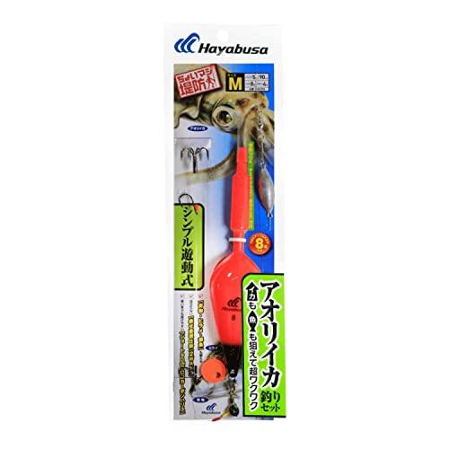 ハヤブサ(Hayabusa)HA199 アオリイカセット イカも魚も狙えて超ワクワク M カラー:フロートウキオレンジ サイズ:フローウキ 8号 | 
