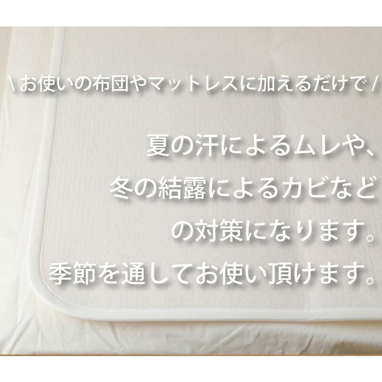 洗える除湿マット スタンダード シングル 日本製さらっとファイン 高級放湿繊維モイスファイン カビ防止 佐川急便対応(除湿スタンダードS★70001★)
