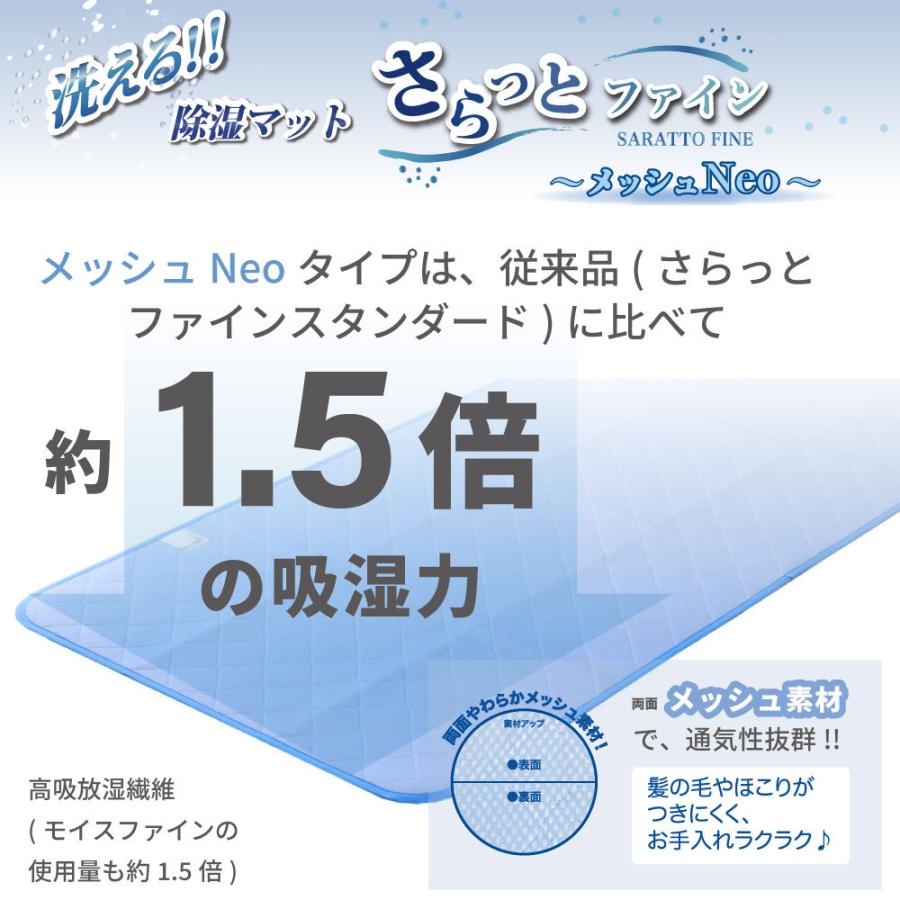 洗える除湿マット メッシュ シングル 日本製さらっとファイン 高級放湿繊維モイスファイン カビ防止 佐川急便対応(除湿メッシュS★7000100001★)｜minamoto-bed｜04