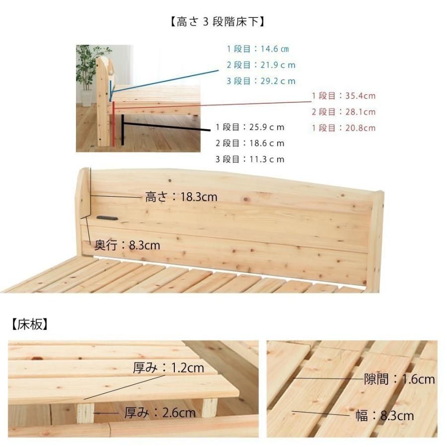 夜香ハイグレード2マット付き 日本製桧すのこベッド シングルサイズ 棚コンセント付き 6本脚仕様 島根・高知四万十産檜使用 佐川急便対応（tcb534-S-highgrade）｜minamoto-bed｜11