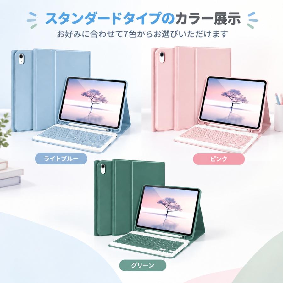 iPad キーボード ケース強化ガラスフィルム 3点セット ケース ペン収納