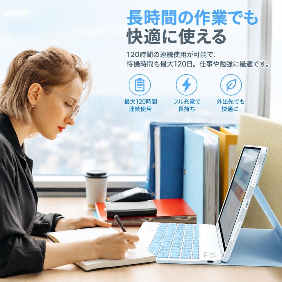 iPad キーボード ケース強化ガラスフィルム 3点セット ケース ペン収納