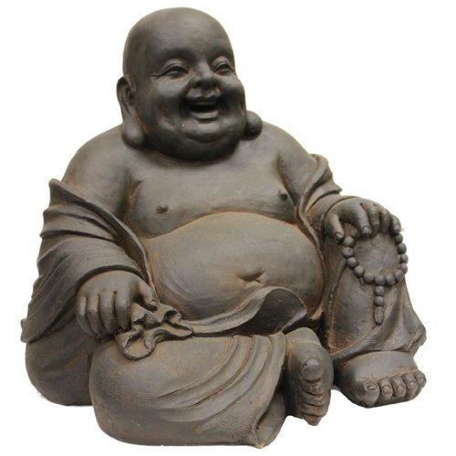 一番の Gift Hi-Line Ltd 165-Inch【並行輸入品】 Statue, Buddha Sitting Happy オブジェ、置き物