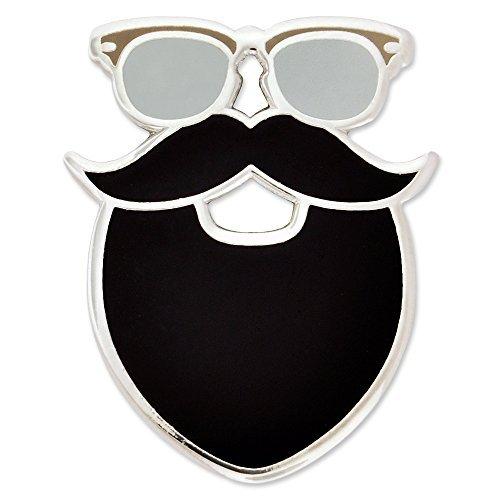 100%正規品 Pinmart 's 25【並行輸入品】 Beardエナメルラペルピン and Mustache Glasses Hipster Trendy ブローチ