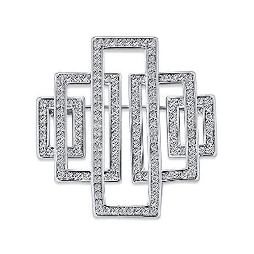 ブランドのギフト 真鍮製 ロジウムメッキ Cz ブリングジュエリー 雑貨 インテリア 贈り物 プレゼント ファッションのお店 アールデコ調 レクタ パヴェセット ビンテージスタイル レディースアクセサリー