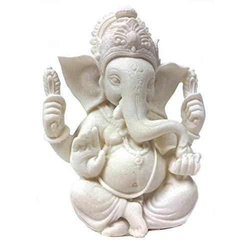 新しいエルメス Hindu Elephant Ganpati Ganesh Lord of Statue Blessing the #1 God Bellaa【並行輸入品】 by India in Powder Marble From Made オブジェ、置き物