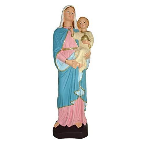 Ferrari & Arrighetti Our Lady with Holy Child Outdoor Statue Made of Unbreakable Material, Rain-Resistant, Hand-Painted (ca. 11.8