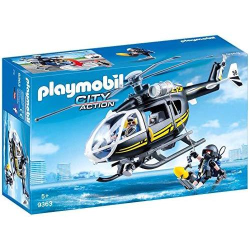 PLAYMOBIL 9363 SWAT Team helicopter - NEW 2018【並行輸入品】 公式の