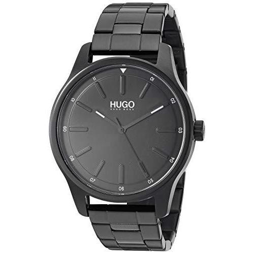 ランキング1位獲得 Hugo メンズ Dare クォーツ ブラック Ipとブラック Ipブレスレット カジュアルウォッチ カラー ブラック 人気ブランド Skylanceronline Com