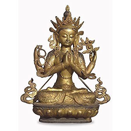 ChinaFurnitureOnline チベットブロンズ 仏陀 ゴールド 仏像