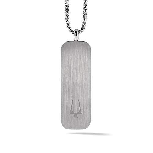 史上最も激安 雑貨 インテリア 贈り物 プレゼント ファッションのお店 Bulova チューニングフォーク ペンダントネックレス ドッグタグ ステンレススチール クラシック メンズ メンズアクセサリー