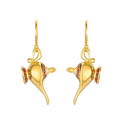 国内外の人気集結 ディズニー Rocklove 雑貨 インテリア 贈り物 プレゼント ファッションのお店 アラジン イヤ マジックランプ ヒンジ付き スターリングシルバー オーバー ゴールド メンズアクセサリー