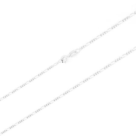 全てのアイテム White 10k Nuragold Gold Wom Necklace, Pendant Link Chain Figaro Solid 2.5mm ネックレス、ペンダント