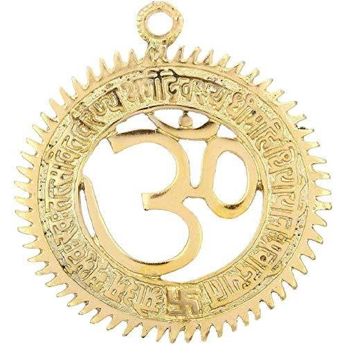 通販 Mantra Gayatri OM 5" Nexxa Vintage Hanging【並行輸入品】 Wall Metal Hindu Meditation Yoga オブジェ、置き物