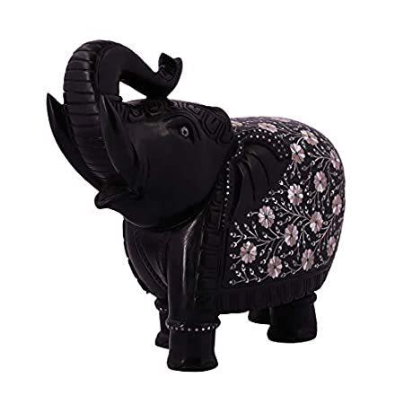 レビュー高評価のおせち贈り物 Queenza 10"(H) Jumbo Elephant Figurines Elephant Figurines with Trunk Up - オブジェ、置き物