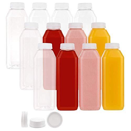 Disposable Plastic Juice Bottles-16 Oz with Lids | 160 Pack | for Water, Orange Apple Lemon Juicing, Smoothies, Milk, Reusable, BPA Free, Ta コーヒードリッパー