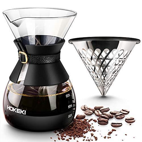 独特な 送料無料 雑貨 インテリア 贈り物 プレゼント ファッションのお店 Hokeki カラフ ホウケイ酸ガラス Bpaフリー ステンレススチールドリッパー ポアオーバーコーヒーメーカー アウトドア調理器具