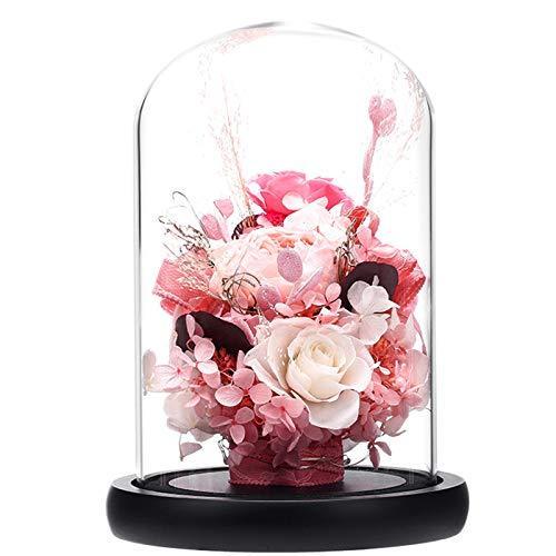 販売買蔵 バレンタイン バラの永遠の花 ハンドメイド ガラスドームに入ったプリザーブドフラワー Rose Real Forever セール 百貨店 Riverawesternwear Com