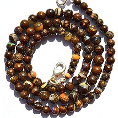 超人気新品 LKBEADS 1 Beads Round Smooth 4-7MM Opal Boulder Australian Natural Strand 1 その他インテリア雑貨、小物