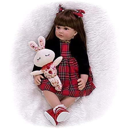 最新情報 生まれ変わった赤ちゃん人形 手作りの新生児加重ソフトベビー人形 クマのおもちゃが付いたビニール加重人形長髪の女の子プリンセス服ギフト お1人様1点限り Jeannesauve Org