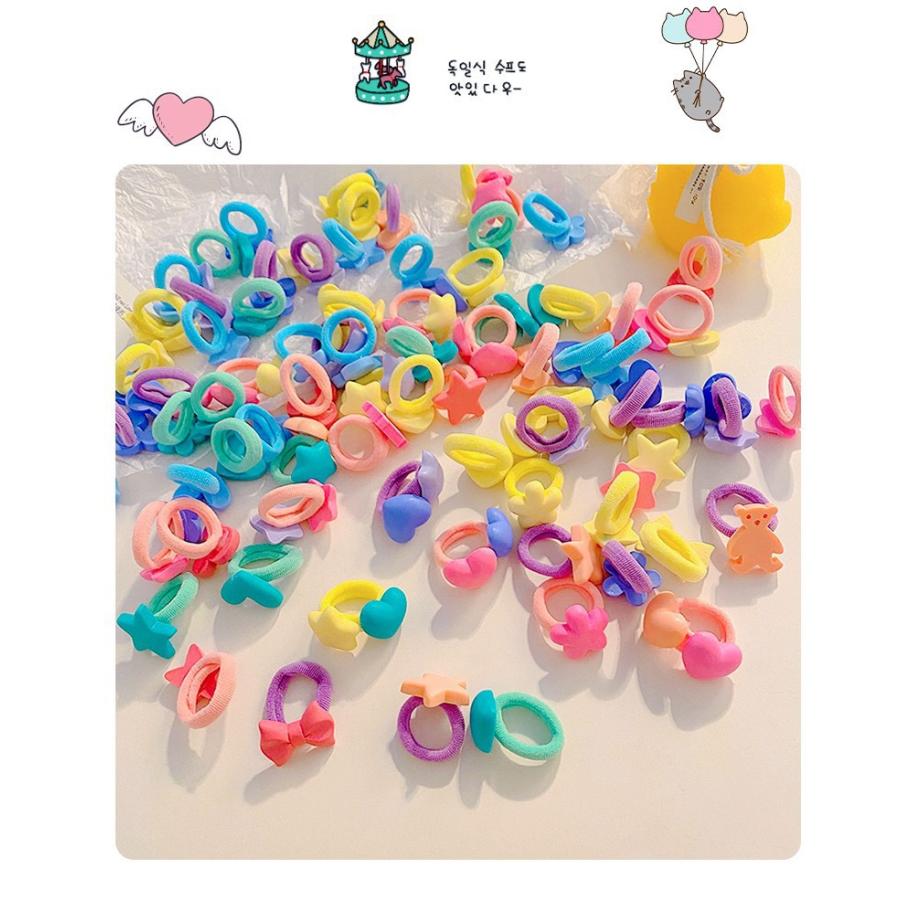 在庫一掃／無くなり次第終了 ヘアゴム 子供 ベビー キッズ 90本入り