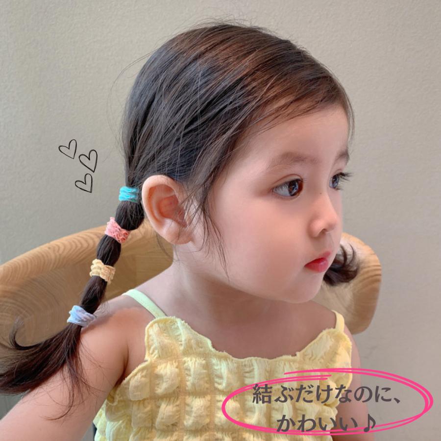 ヘアゴム キッズ ベビー 140本入り 痛くならない ずれにくい 髪ゴム 
