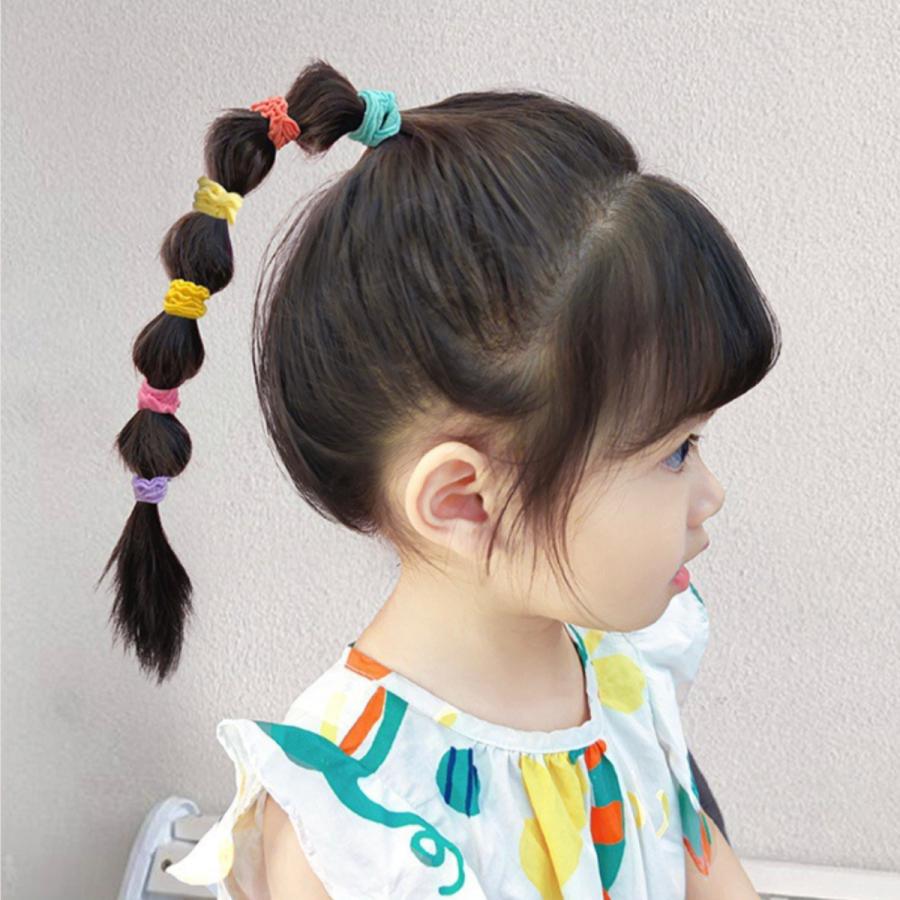 ヘアゴム キッズ ベビー 140本入り 痛くならない ずれにくい 髪ゴム